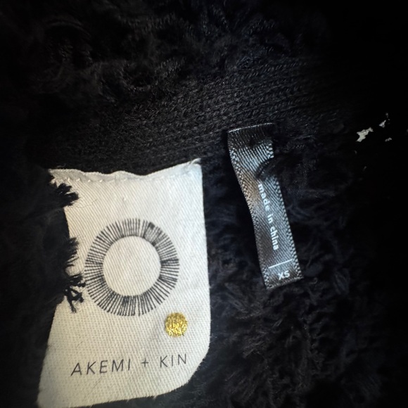 Akemi and Kin Cozy Black Textured Cardigan - Picture 6 of 6